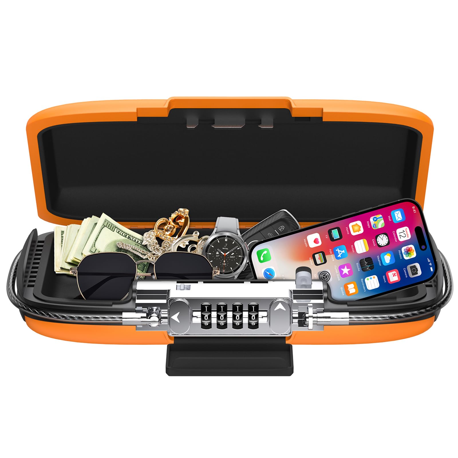 Chain Lock Combination - Portable Safe Lock Box with 4-Digit
